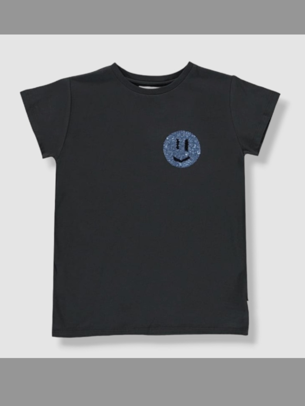 $55 Molo Kid's Gray Ranva Embellished T-Shirt Top Size 6 Years 6T, NWT